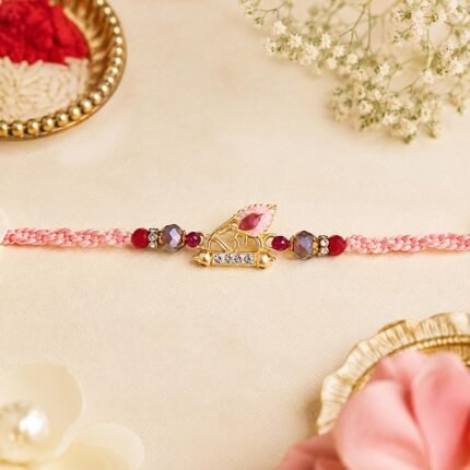 Royal Peacock Charm "Om" Rakhi